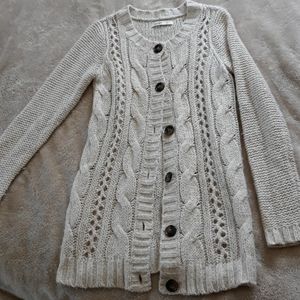Long cream cardigan